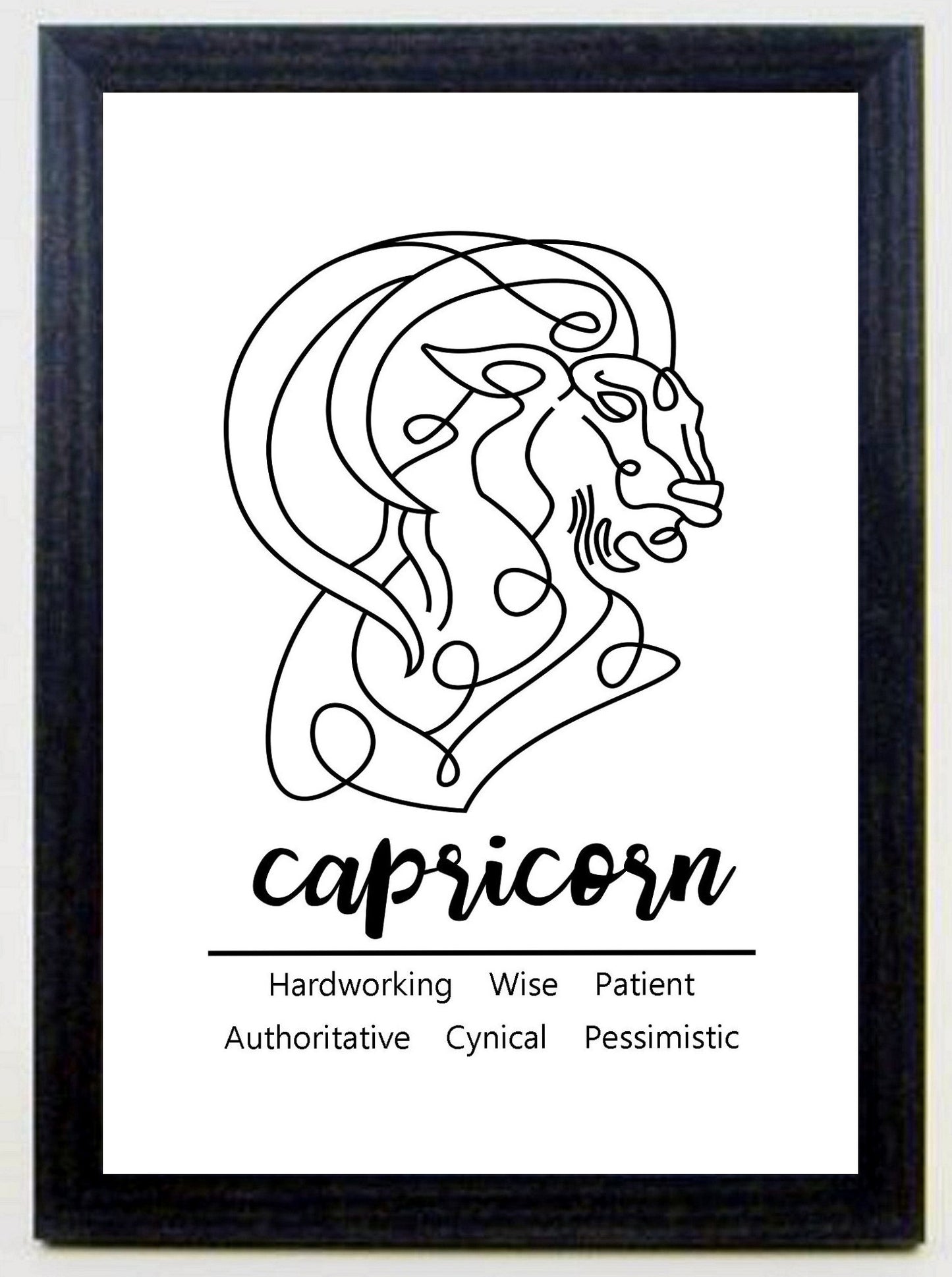 Capricorn Zodiac Star Sign Traits A4 Print Poster