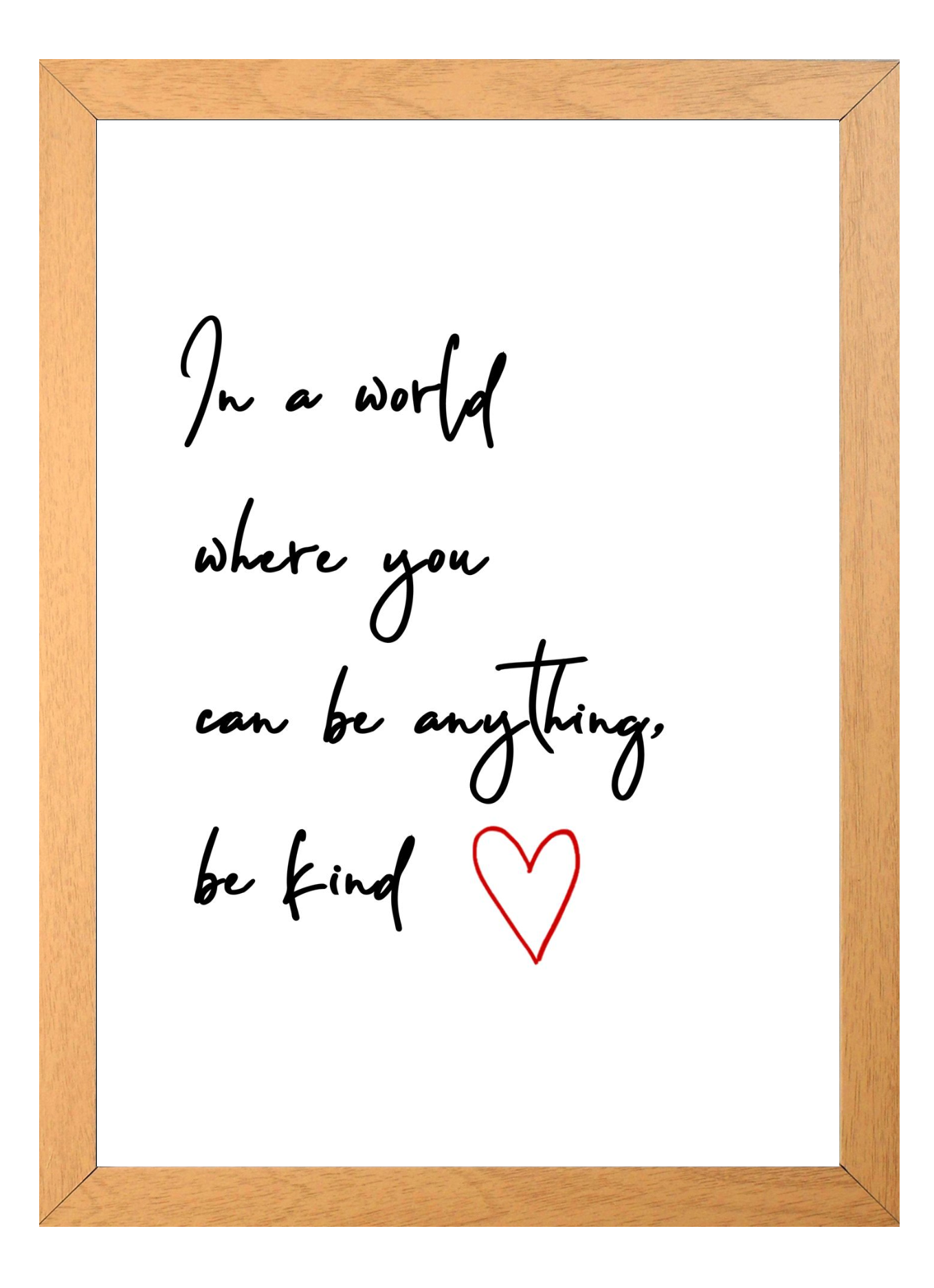 In a World Where You Can be Anything Inspirational Wall Art Print Poster