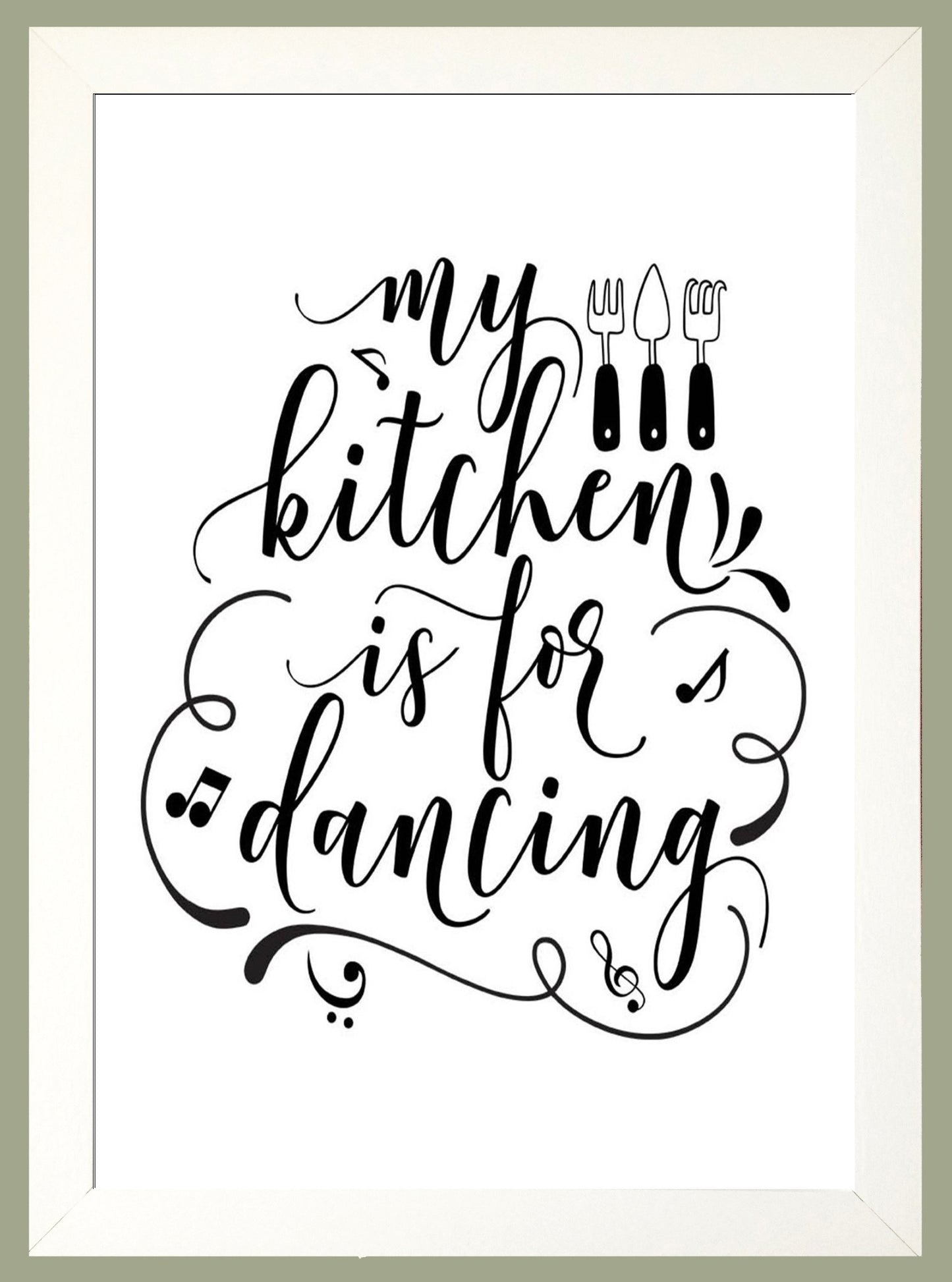 My Kitchen is for Dancing A4 Fun Print Wall Art Home Decor Gift Print Poster