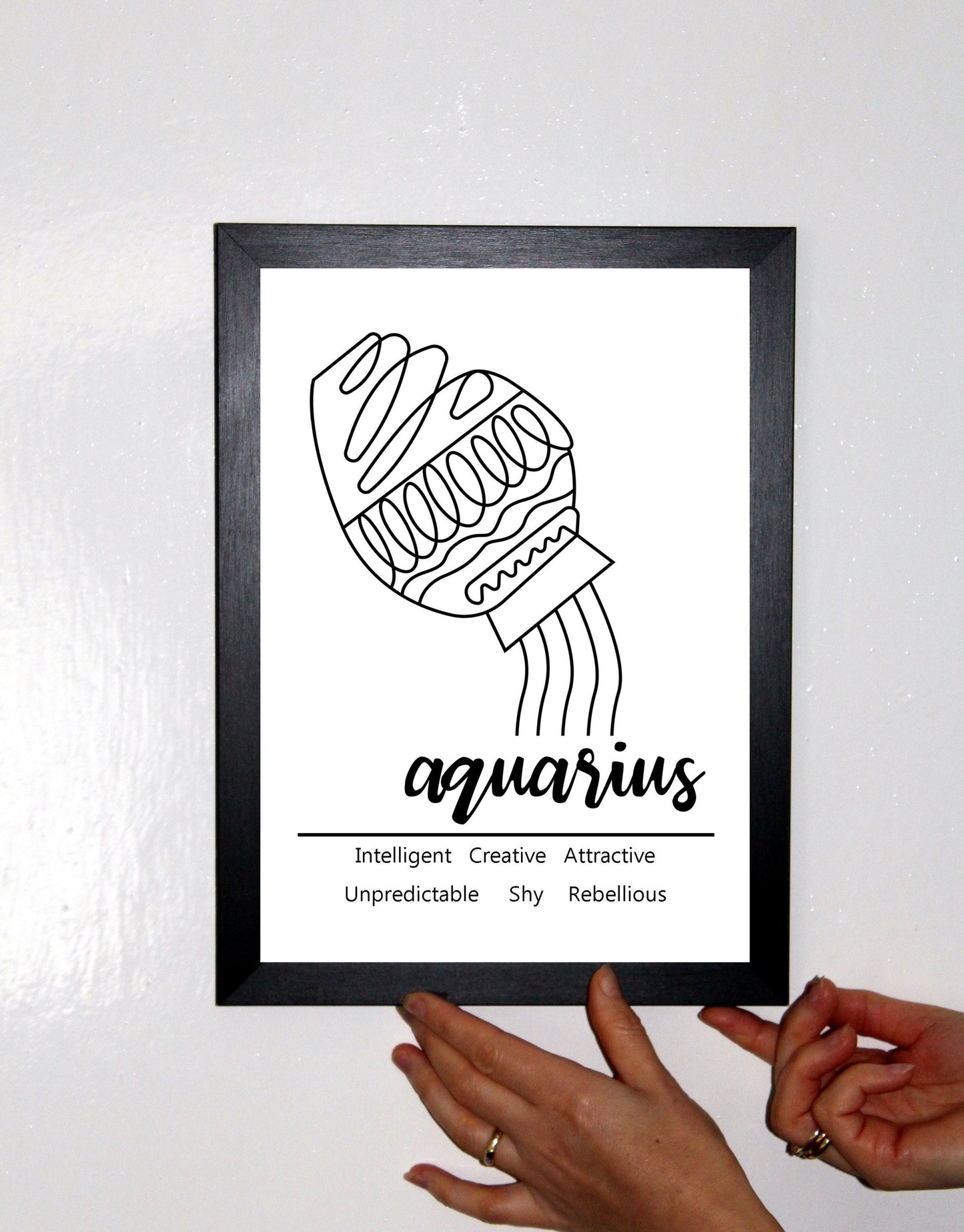 Aquarius Zodiac Star Sign Traits A4 Print Poster