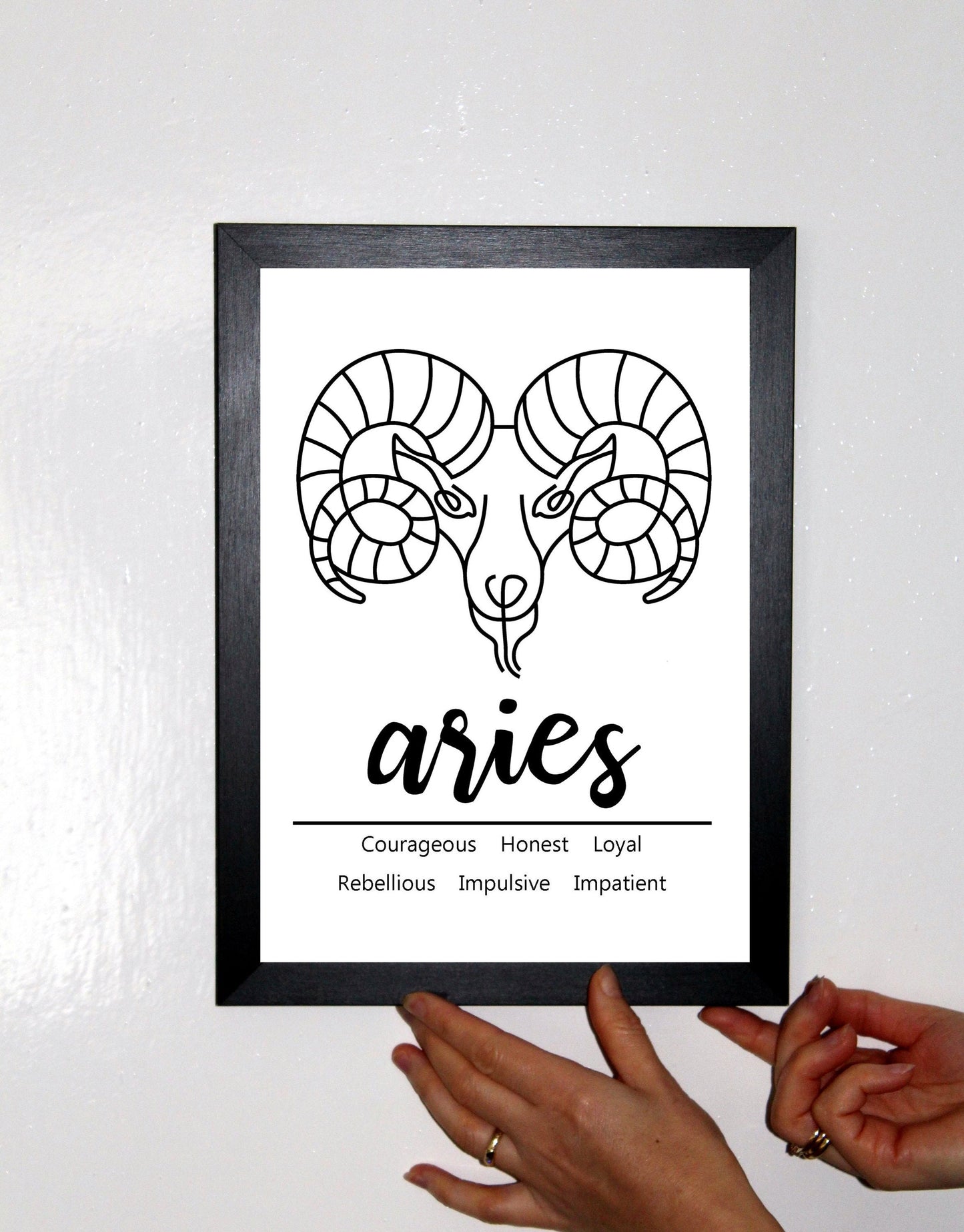 Aries Zodiac Star Sign Traits A4 Print Poster