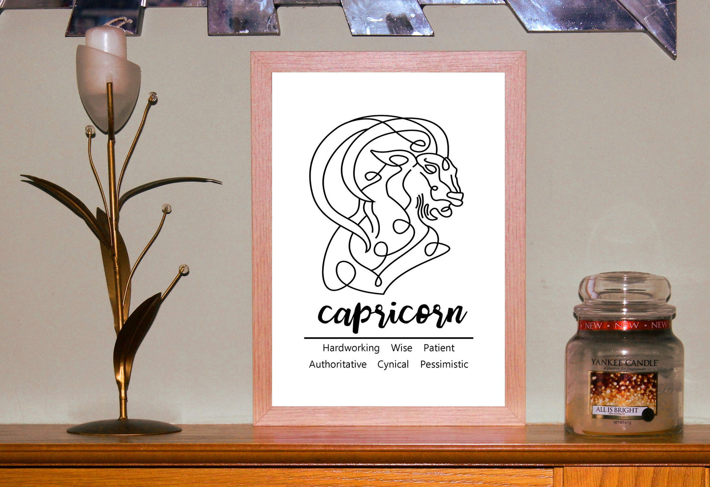 Capricorn Zodiac Star Sign Traits A4 Print Poster