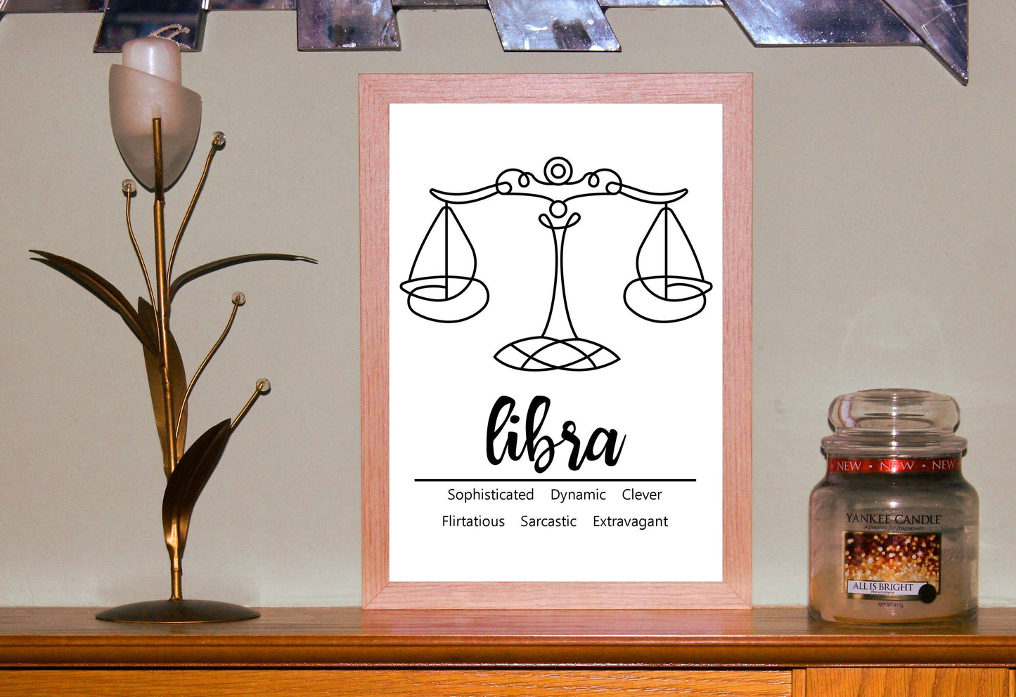 Libra Zodiac Star Sign Traits A4 Print Poster