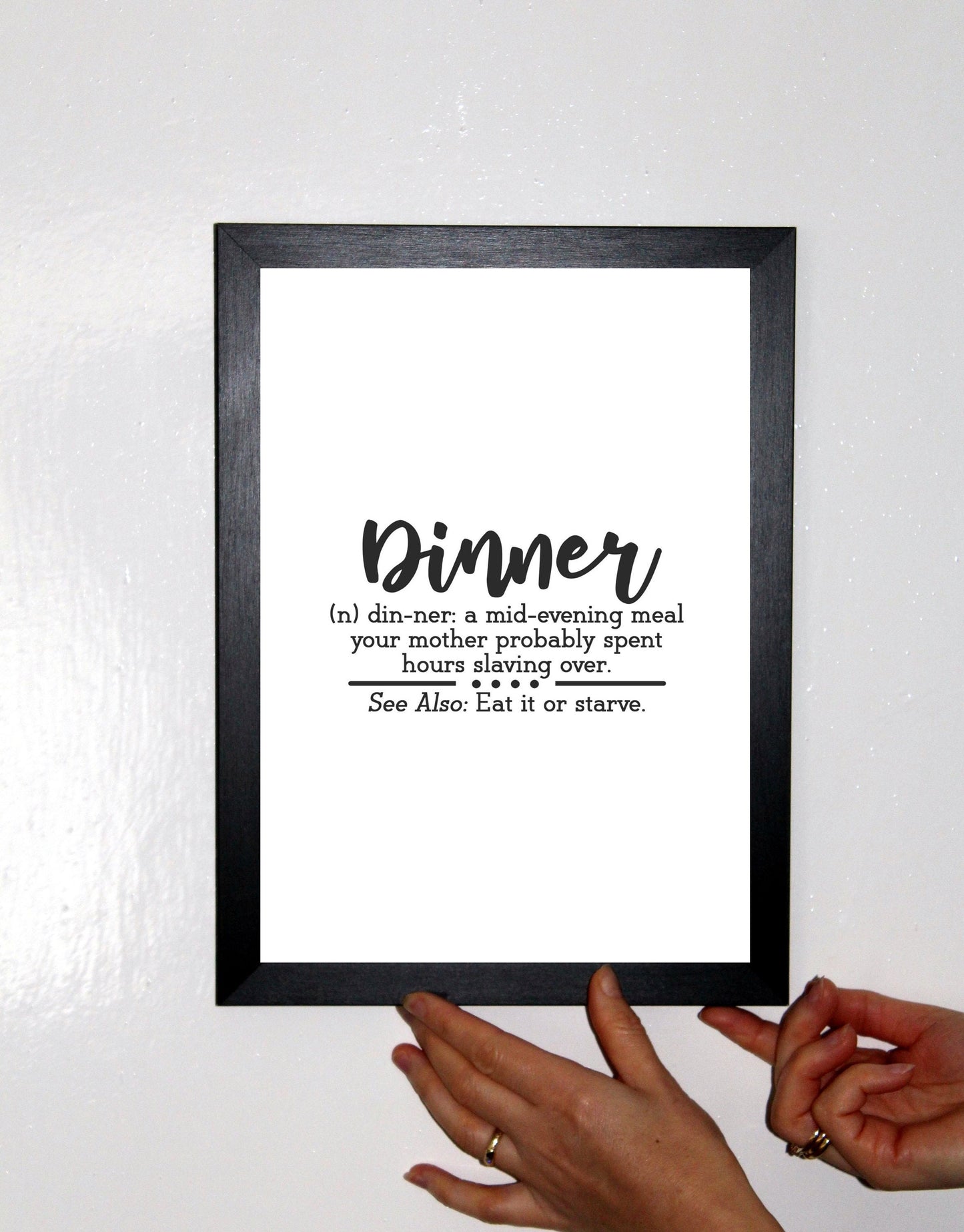 Dinner Definition A4 Fun Print Wall Art Home Decor Gift Print Poster