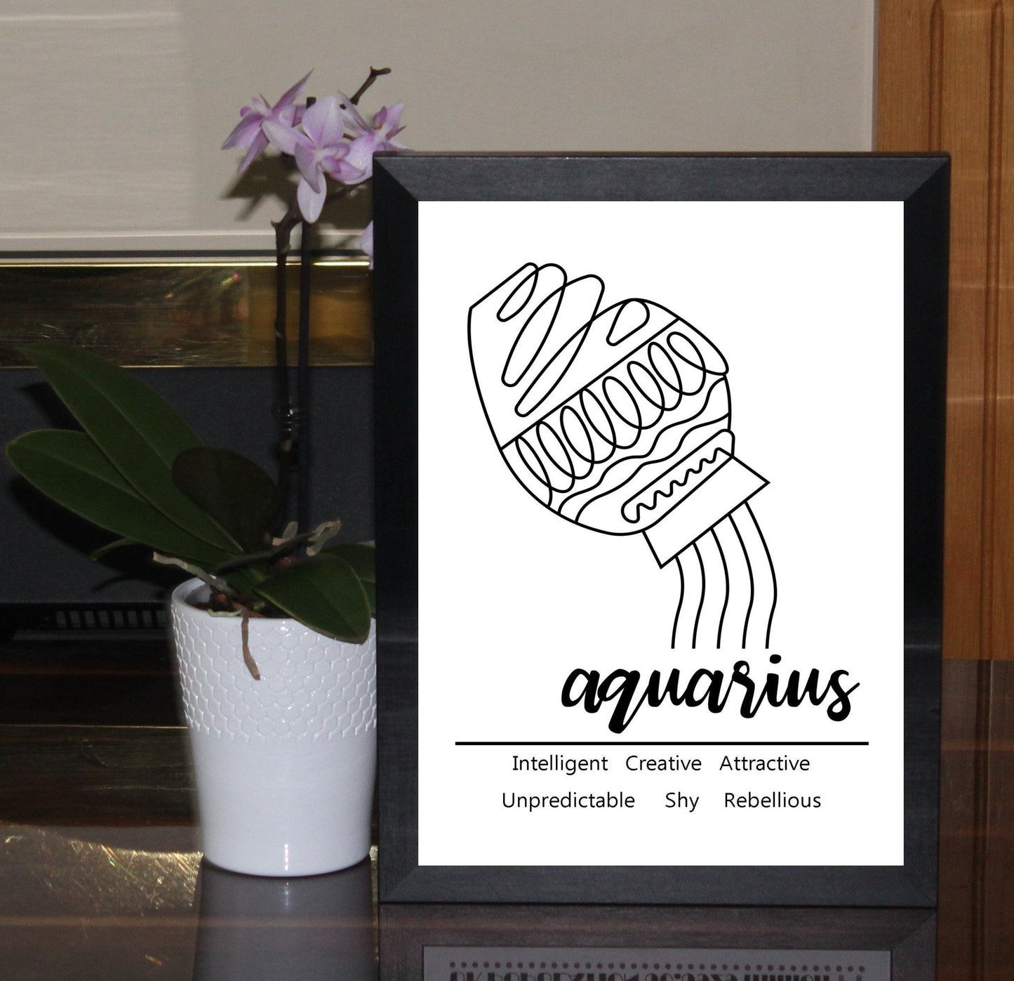 Aquarius Zodiac Star Sign Traits A4 Print Poster