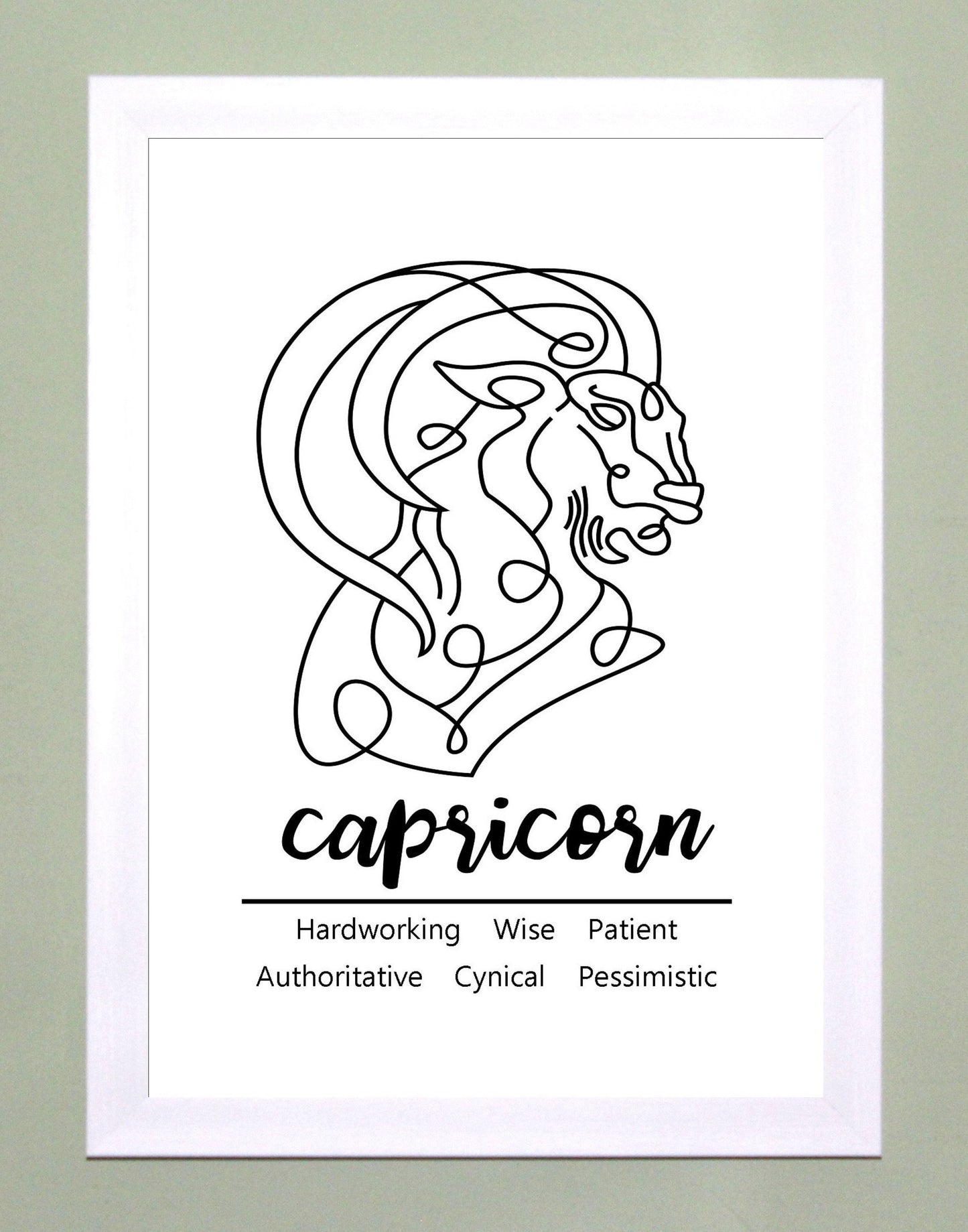 Capricorn Zodiac Star Sign Traits A4 Print Poster