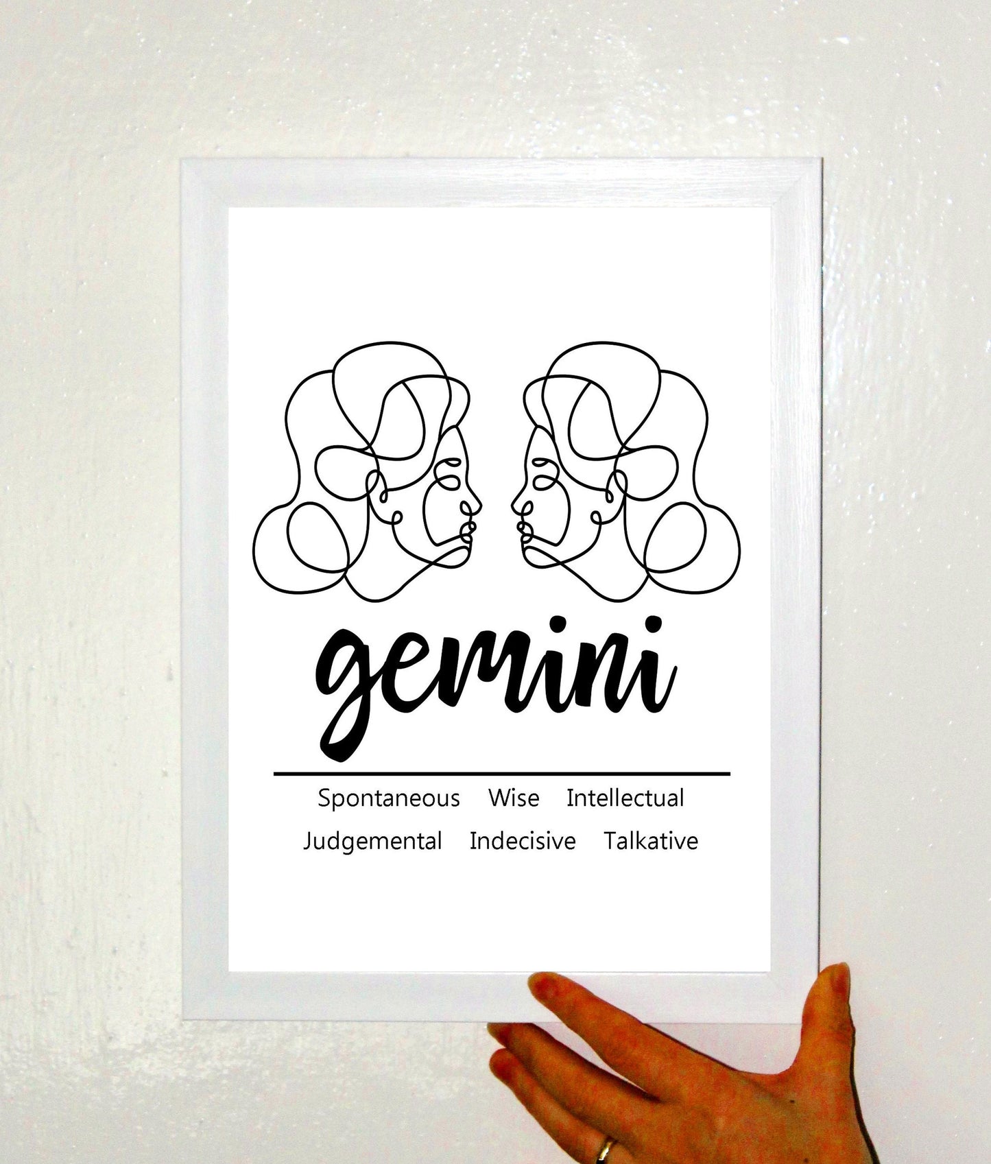 Gemini Zodiac Star Sign Traits A4 Print Poster