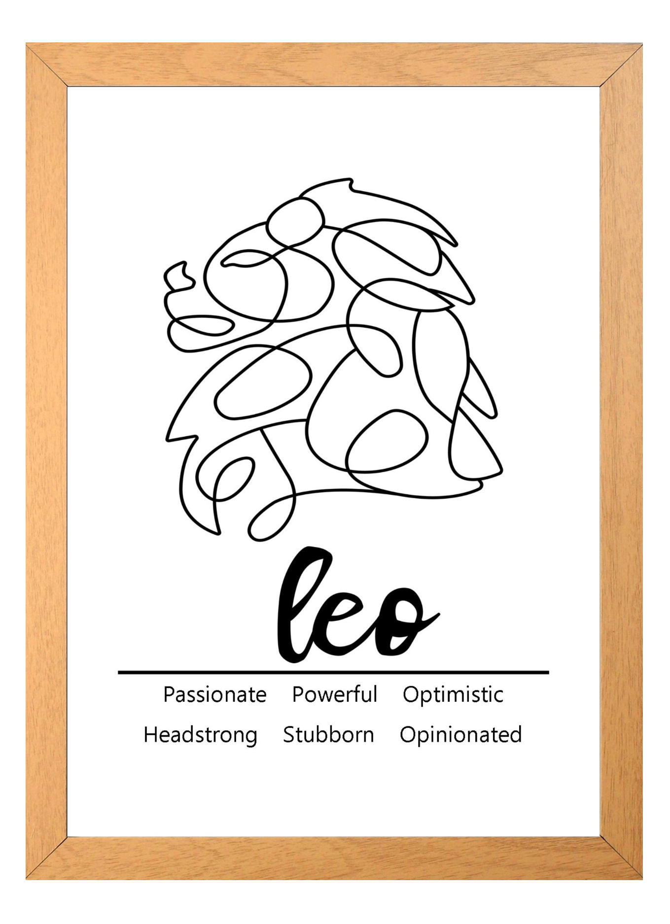 Leo Zodiac Star Sign Traits A4 Print Poster