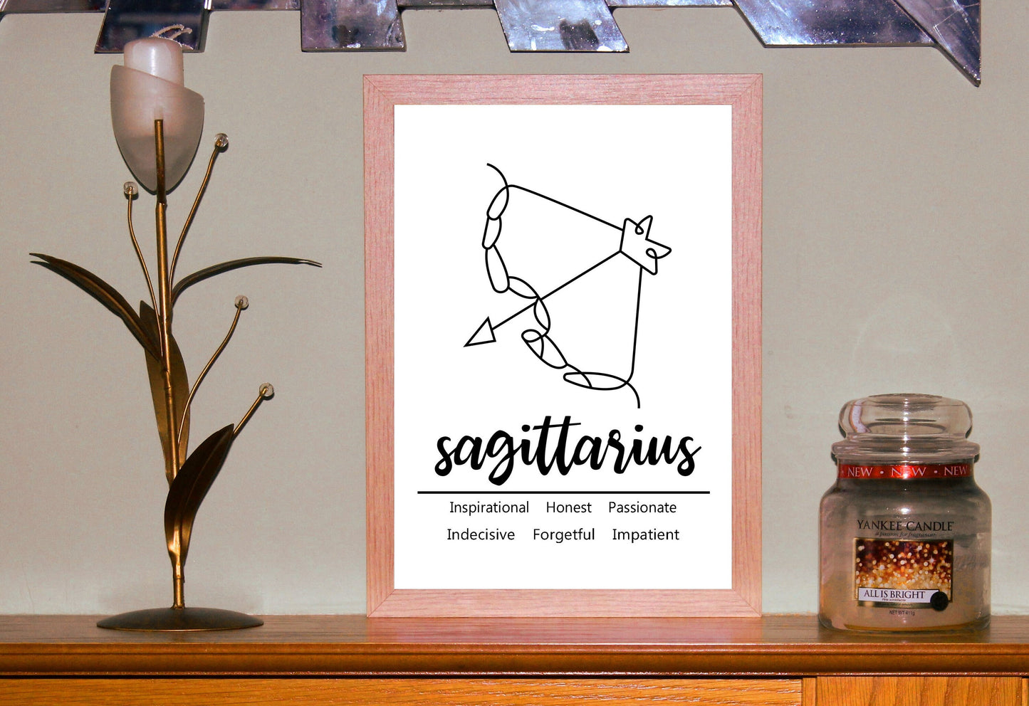 Sagittarius Zodiac Star Sign Traits A4 Poster Sold as the Print Only or in a Choice of Frames…