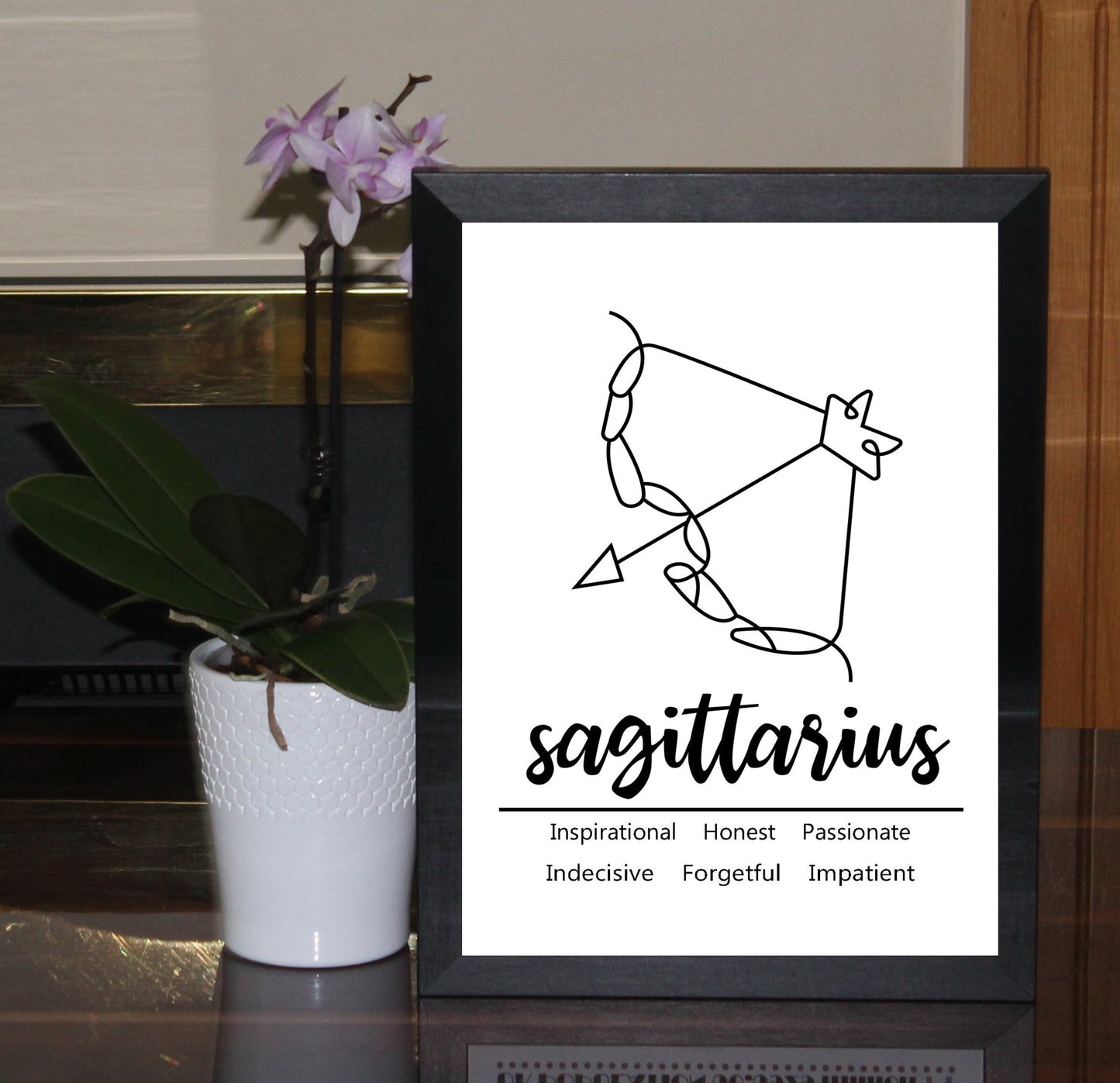 Sagittarius Zodiac Star Sign Traits A4 Poster Sold as the Print Only or in a Choice of Frames…