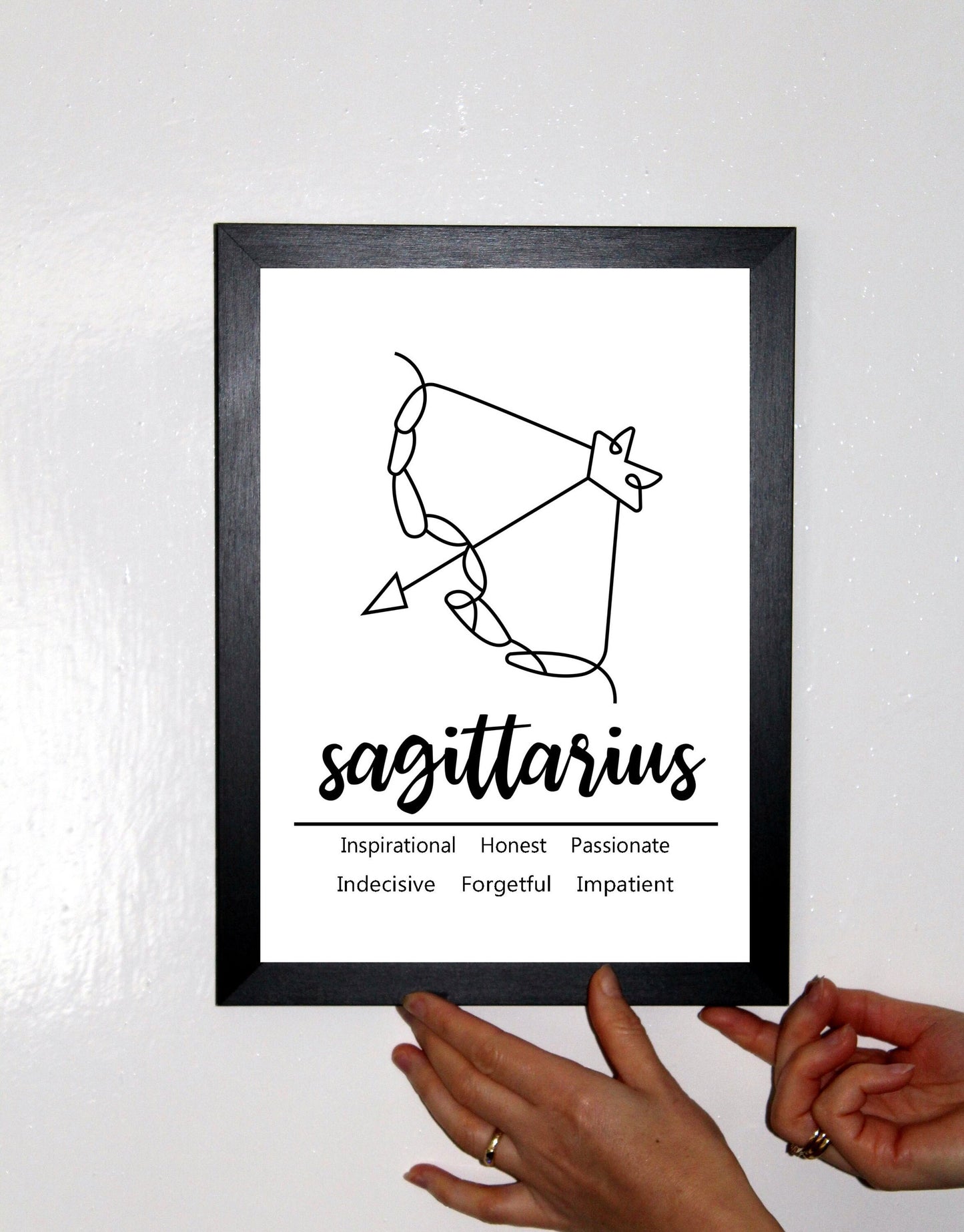 Sagittarius Zodiac Star Sign Traits A4 Poster Sold as the Print Only or in a Choice of Frames…