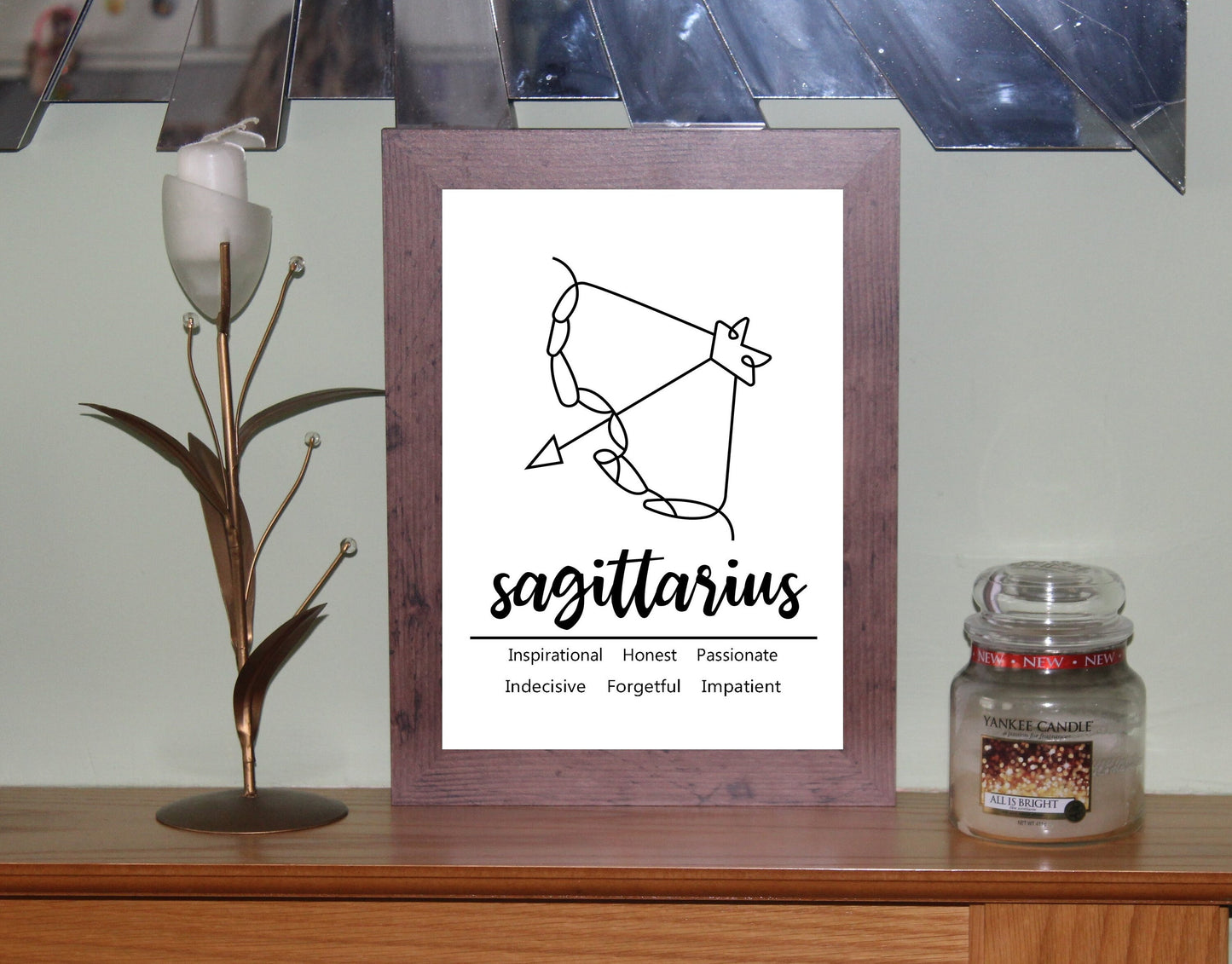 Sagittarius Zodiac Star Sign Traits A4 Poster Sold as the Print Only or in a Choice of Frames…